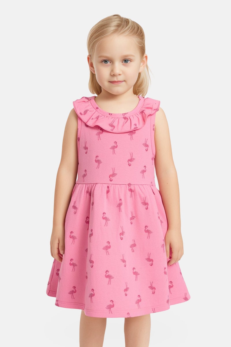 Hamleys Kids Girl Allover Print Casual Dress, Multicolor - Image 1